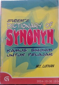 Image of Student's dictionary of Synonym